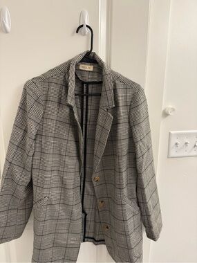 Roolee Black & White Glen Plaid Blazer